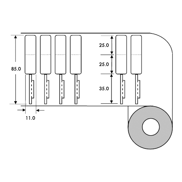 Bild von Etiketten Kit "ZB" 2x25x11mm